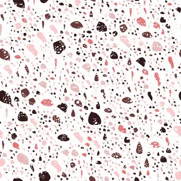 Terrazzo seamless pattern vector texture in light colors. Realistic italian Stock Illustration