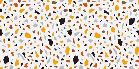 Terrazzo seamless patterns Stock Illustration
