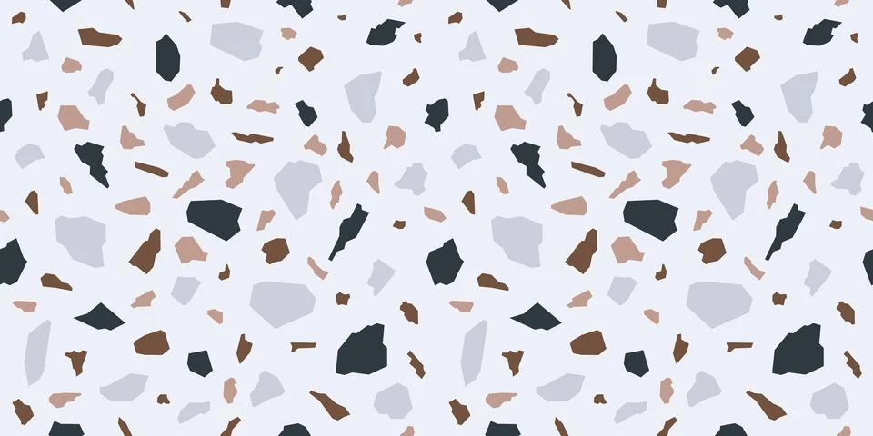Terrazzo seamless patterns Stock Illustration