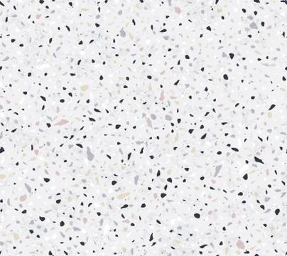 Terrazzo seamless vector pattern. Endless background of rock floor. Fashion 스톡 일러스트