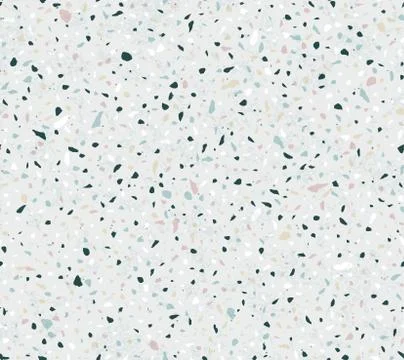 Terrazzo seamless vector pattern. Endless background of rock floor. Fashion Stockillustratie