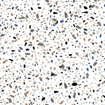 Terrazzo Stone Texture Seamless Pattern Design Stock Illustration