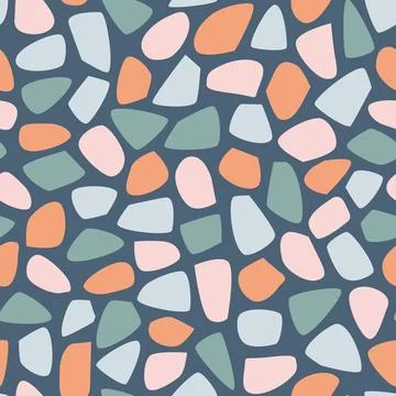 Terrazzo style seamless pattern like candies. Modern vector illustration for Stock-Illustration