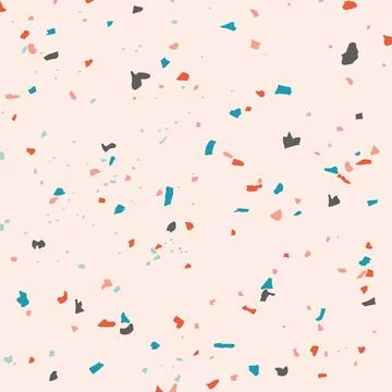 Terrazzo texture vector seamless background. Stock Illustration