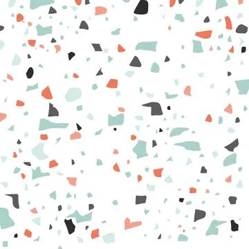 Terrazzo texture vector seamless background. Stock Illustration