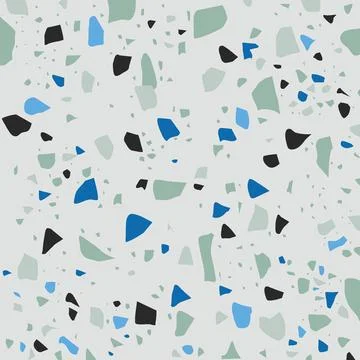 Terrazzo texture vector seamless background. Illustrazione stock