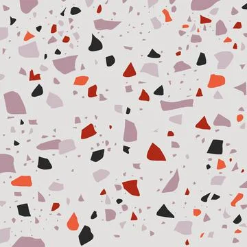 Terrazzo texture vector seamless background. Stock Illustration