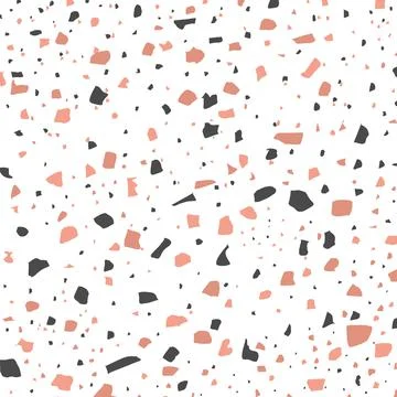 Terrazzo texture vector seamless background. Stock Illustration