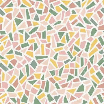 Terrazzo vector abstract seamless pattern. Stone marble texture interior mosaic Stock Illustration