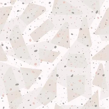 Terrazzo vector seamless pattern for package. Concrete, mosaic, marble, stones Stock Illustration