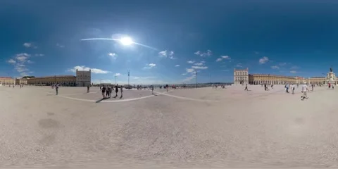 Terreiro do Paco 360 vr Video stock 208084235