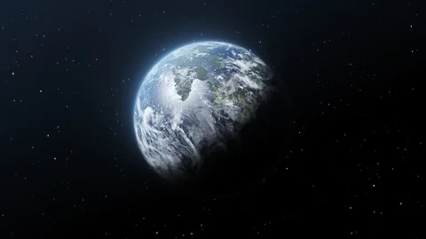 Terrestrial planet with oceans Stock Footage 125786913