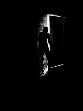 Is terrible to go into the light. Stock Photos