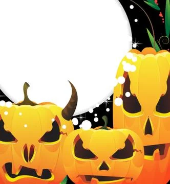 Terrible jack o lanterns Stock Illustration