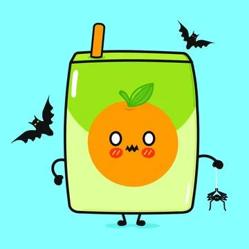 Terrible Juice character. Vector hand drawn cartoon kawaii character illust.. Stock Illustration