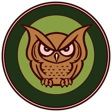 Terrible owl Stock Illustration