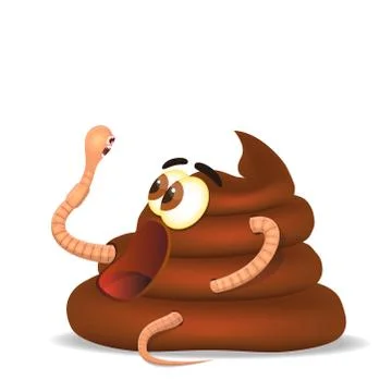 Terrible parasite seen in the stool Stock Illustration