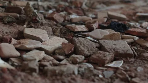 Terrible premises and ruins, a consequence of the war in Ukraine Stock Footage 219330037