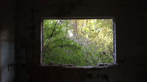 Terrible premises and ruins, a consequence of the war in Ukraine Stock Footage 219330062