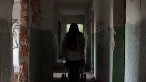 Terrible premises and ruins, a consequence of the war in Ukraine Stock Footage 219330122