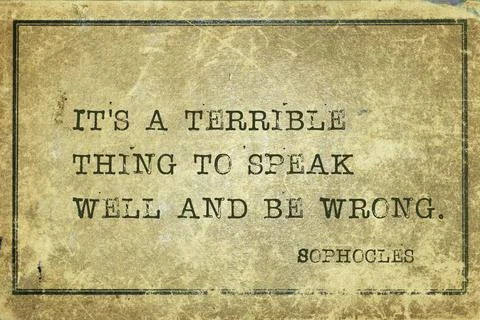 Terrible thing Sophocles Stock-Illustration