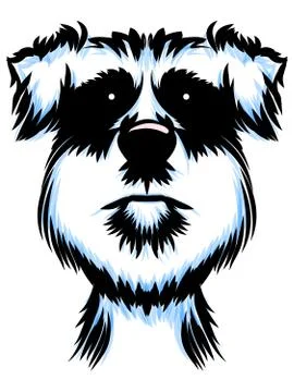 Terrier dog portrait Stock Illustration