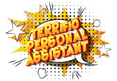 Terrific Personal Assistant - Vector illustrated comic book style phrase on a Stockillustratie