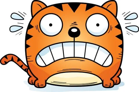 Terrified Little Cat Stock Illustration