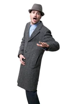 Terrified mobster Stock Photos
