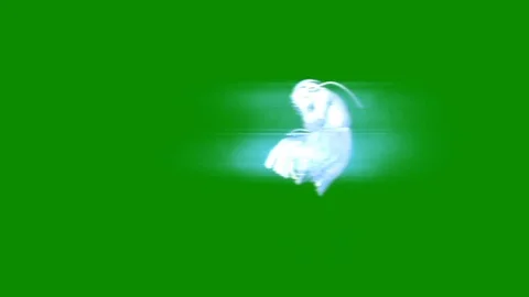 Terrifying Ghost Hangman Horror Attacks Green Screen 3D Rendering Stock Footage 87295694