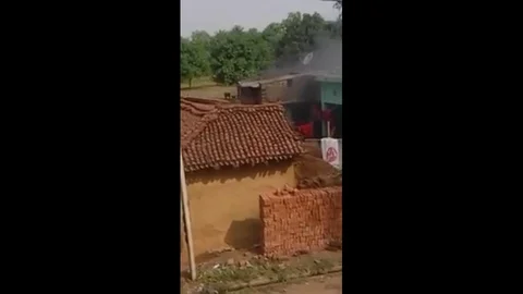 Terrifying moment three LPG cylinders explode during wedding in India Stock Footage 106318286