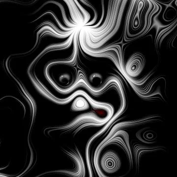 Terrifying noonday witch face Illustrazione stock