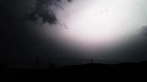 Terrifying storm on a Halloween night Stock Footage