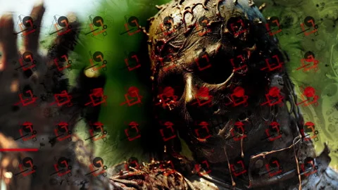 Terrifying Zombie Creature with a Decayed Face and Outstretched Hand in Hor.. Stock Footage 311662527