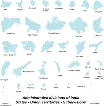 Territories of India Stock Illustration
