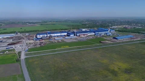 Territory And Constructions Of The Modern Plant. Aerial View Stock Footage 90793001