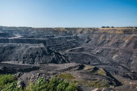 Territory of coal mining Stock Photos