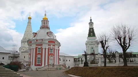 On the territory of the Holy Trinity St. Sergius Lavra Stock Footage 52923708