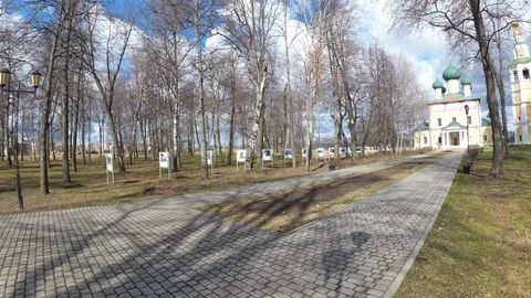 Territory of Kremlin in Uglich Video stock 89546061