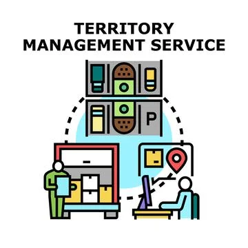 Territory management service optimizing delivery logistics Stock Illustration