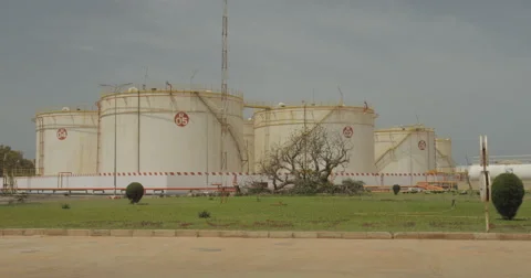 Territory Of The Oil Refinery (4K) Stock Footage 61389347
