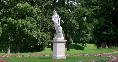 On the territory of the Palace in Gatchina Stock Footage 96745586