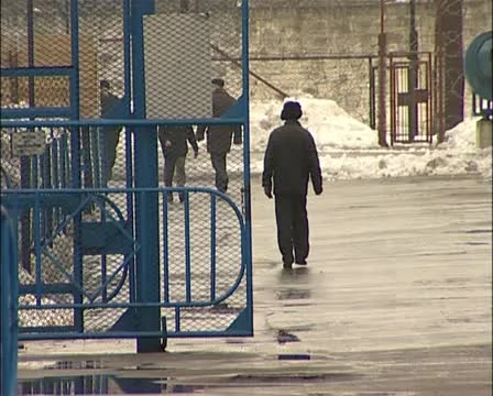 The territory of the prison. (Russian prison) Video stock 10900216