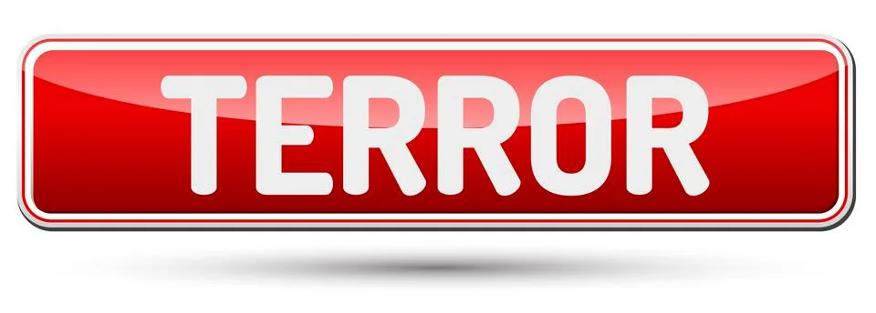 TERROR - Abstract beautiful button with text. Stock Illustration