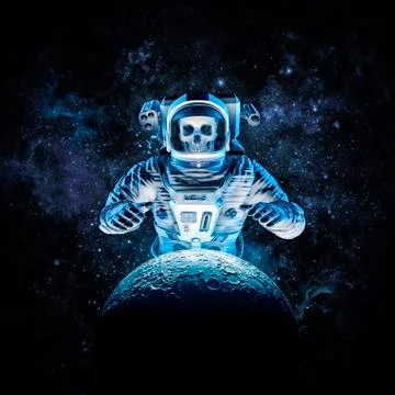 Terror beyond the stars Illustrazione stock