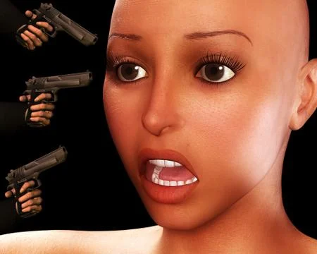 Terror Of Guns Stock Illustration