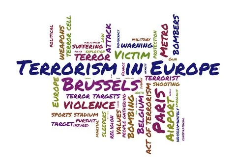 Terrorism in Europe 库存插图
