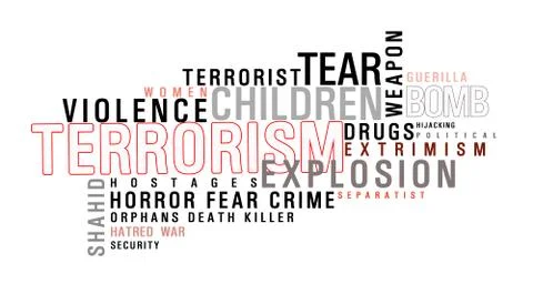 Terrorism word cloud Stock Illustration