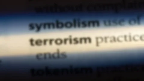 Terrorism word in a dictionary. Stock Footage 99562411