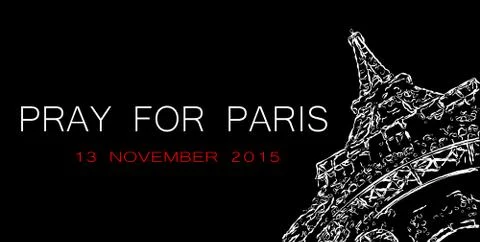 Terrorist attack in Paris Stock-Illustration